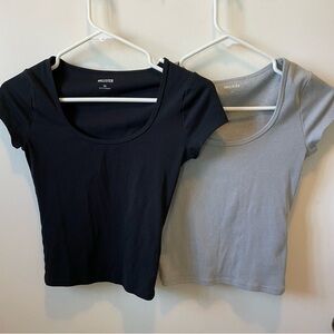 SOLD Two Hollister Short Sleeve Crop Tops